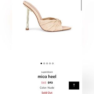 Superdown Mica Nude with Gold Heel